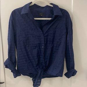 Theory Crop Button Down with Tie - M